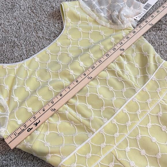 NWT $169 Antonio Melani Alexa Dress Garden lace 2 XS Yellow wedding cocktail NEW - Picture 12 of 16